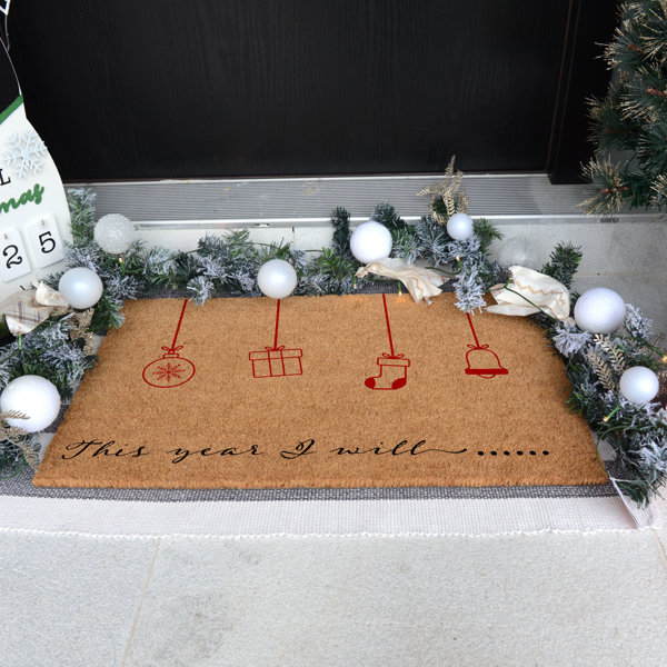 The Holiday Aisle® NonSlip New Year's Outdoor Doormat Wayfair